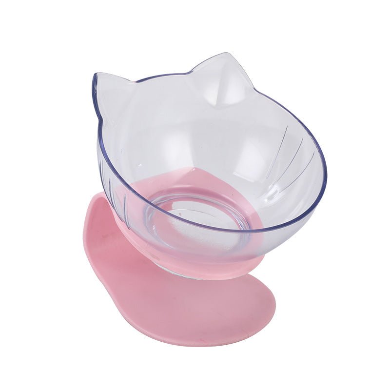 best New Inclined Food Cat Ear Oblique Mouth Transparent Single Pet Bowl 0 shop online at M2K Trends for