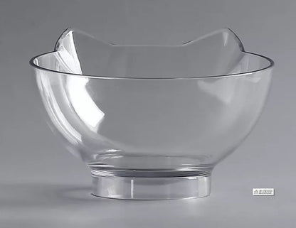 best New Inclined Food Cat Ear Oblique Mouth Transparent Single Pet Bowl 0 shop online at M2K Trends for