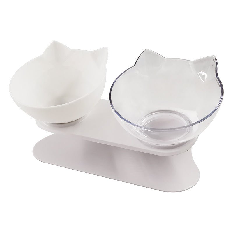 best New Inclined Food Cat Ear Oblique Mouth Transparent Single Pet Bowl 0 shop online at M2K Trends for