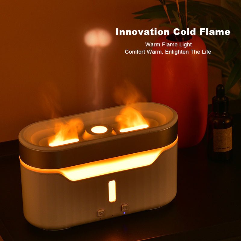 best New Jellyfish Flame Humidifier Simulation Flame Aromatherapy Humidifier Jellyfish Fog Circle Atmosphere Lamp Humidifier Lighting shop online at M2K Trends for Wireless