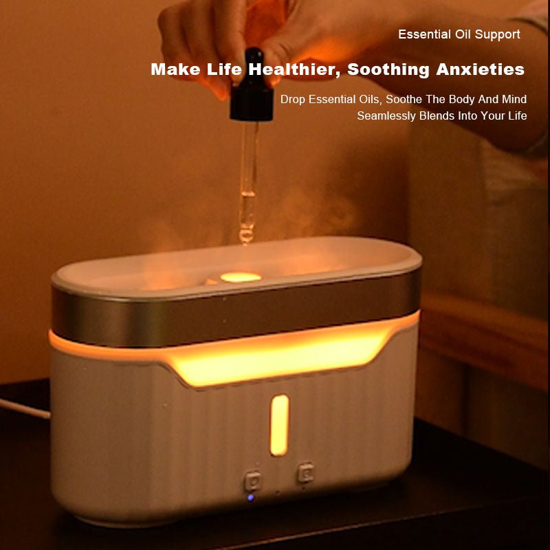 best New Jellyfish Flame Humidifier Simulation Flame Aromatherapy Humidifier Jellyfish Fog Circle Atmosphere Lamp Humidifier Lighting shop online at M2K Trends for Wireless