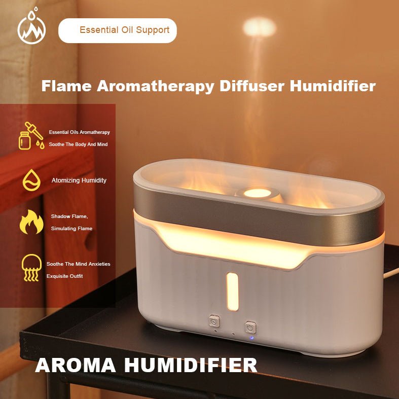 best New Jellyfish Flame Humidifier Simulation Flame Aromatherapy Humidifier Jellyfish Fog Circle Atmosphere Lamp Humidifier Lighting shop online at M2K Trends for Wireless