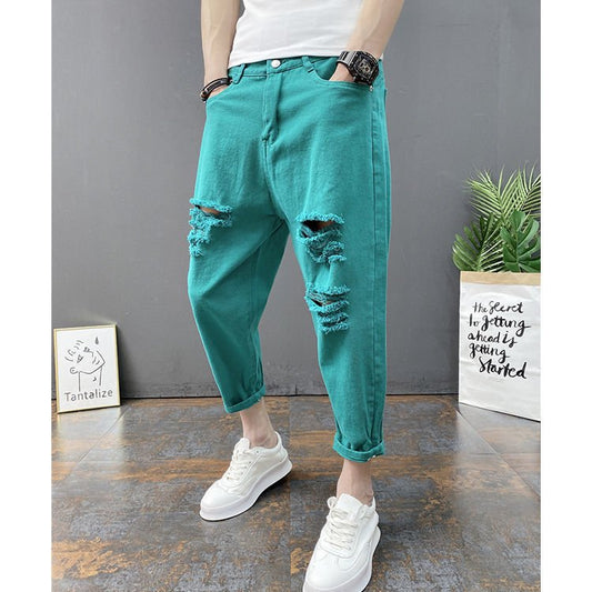 best New Men's Big Ripped Jeans With Small Feet men pants shop online at M2K Trends for man pants