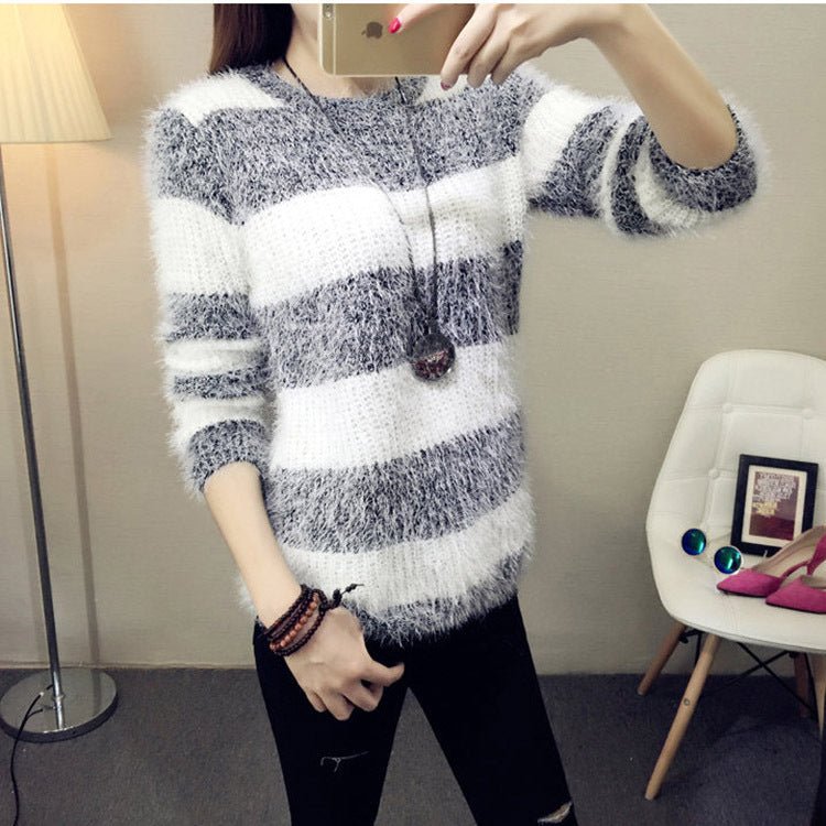 best New Women's Sweater Sweater Loose Round Neck Pullover Bottoming Sweater 0 shop online at M2K Trends for