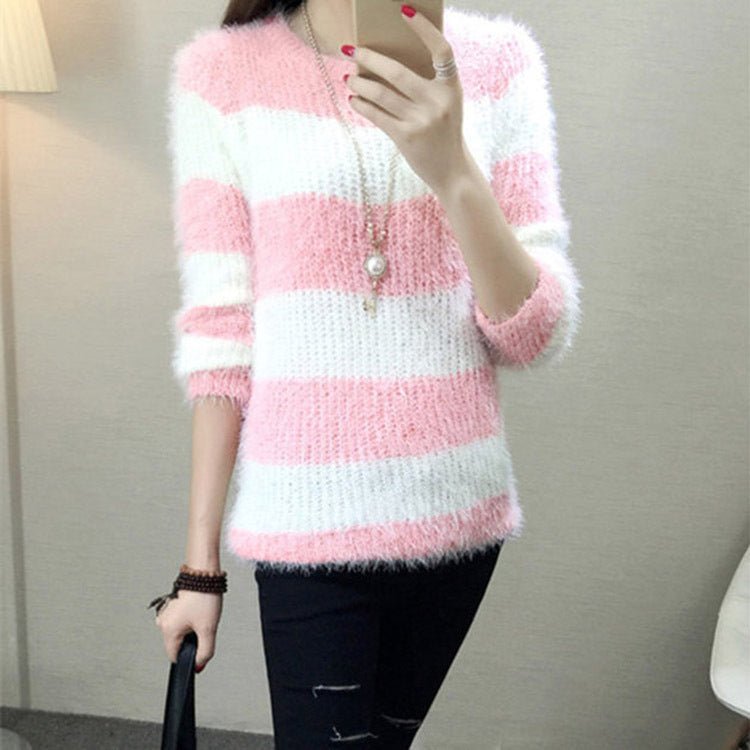best New Women's Sweater Sweater Loose Round Neck Pullover Bottoming Sweater 0 shop online at M2K Trends for