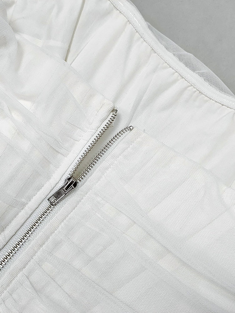 best NewAsia Sexy Corset Top Women Sleeveless Off Shoulder Female Boned Cropped Streetwear Bustier Mesh Crop Top White 0 shop online at M2K Trends for