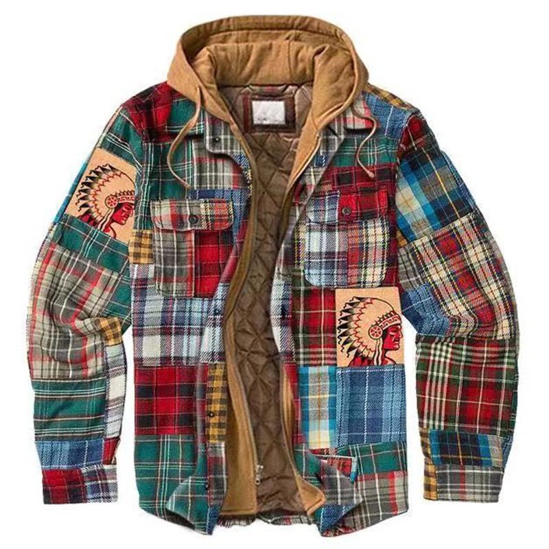 best Non-Positioning Printed Loose Hooded Jacket Coat Shirt 0 shop online at M2K Trends for