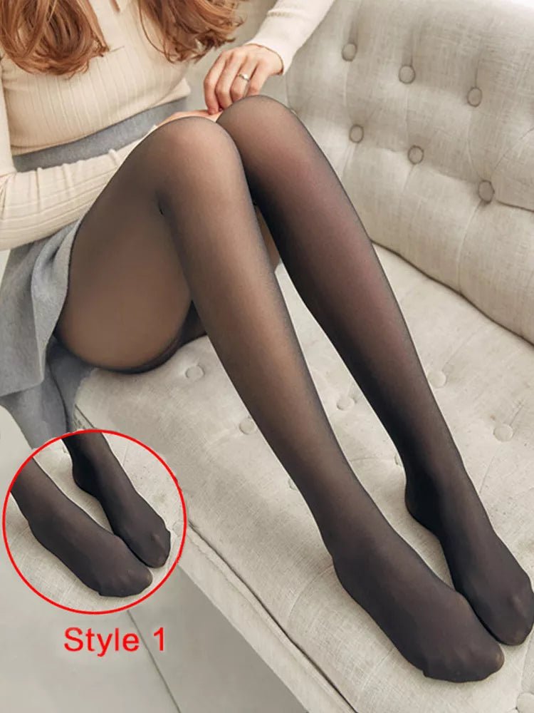 best NORMOV Winter Warm Tights Translucent Thick Pantyhose High Waist Elastic Wool Stockings Thermal Female Velvet Sexy Tights shop online at M2K Trends for