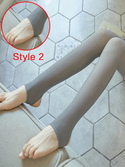 best NORMOV Winter Warm Tights Translucent Thick Pantyhose High Waist Elastic Wool Stockings Thermal Female Velvet Sexy Tights shop online at M2K Trends for