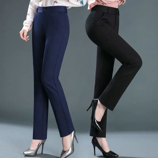best Office Lady Solid Slim Pencil Suits Pants Spring Autumn New Korean Fashion All-match Women High Waist Casual Straight Trousers 0 shop online at M2K Trends for women pants