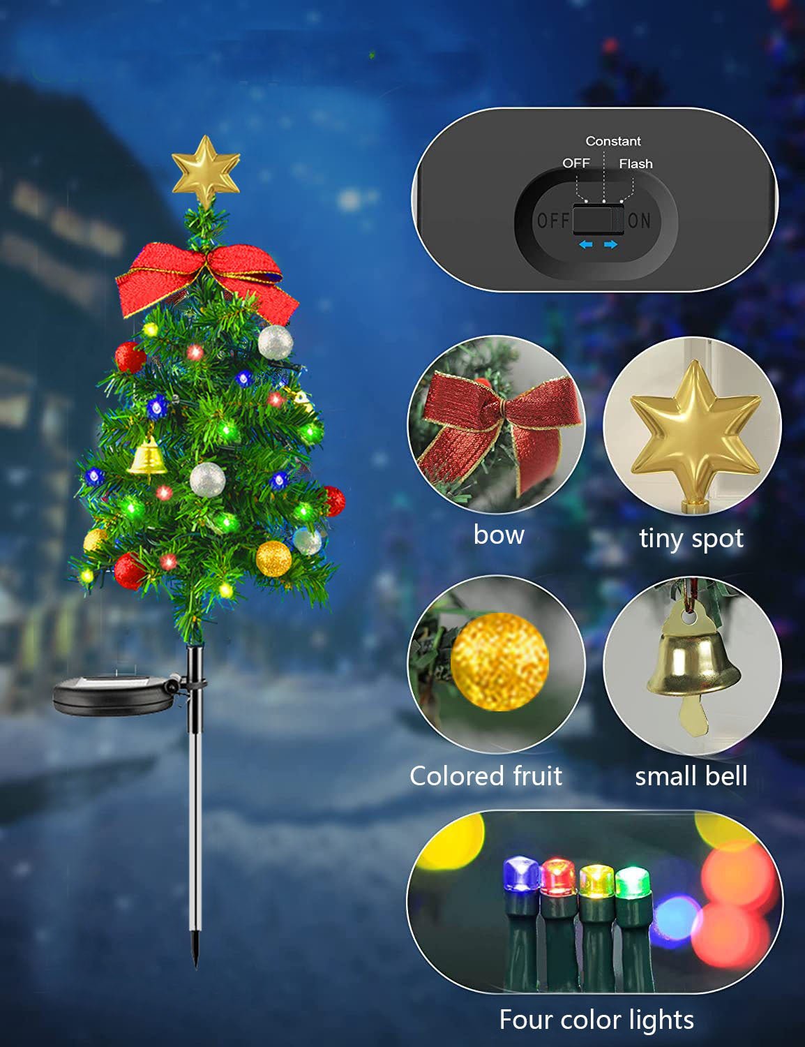 best Outdoor Solar Christmas Tree Ground Lighting Festival 0 shop online at M2K Trends for