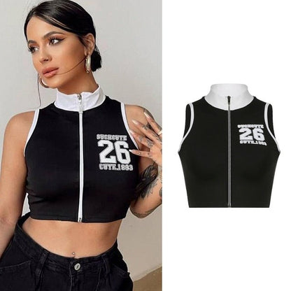 best Patchwork Black T-shirts Gothic One Shoulder Sleeve Y2k Crop Tops Hip Hop Techwear Women Clothes Tees Graphic T Shirts Harajuku 0 shop online at M2K Trends for