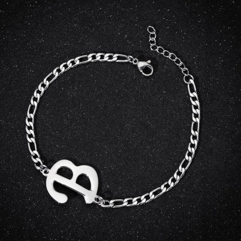 best Personalize Initial Bracelets Bangles A-Z 26 Letters Alphabet Charm Bracelet Accessories shop online at M2K Trends for All Bracelets