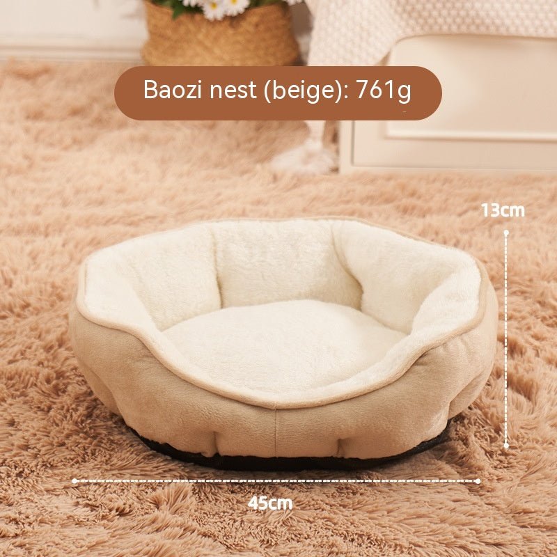 best Pet Short Plush Shell Dumpling Nest Fleece Warm 0 shop online at M2K Trends for