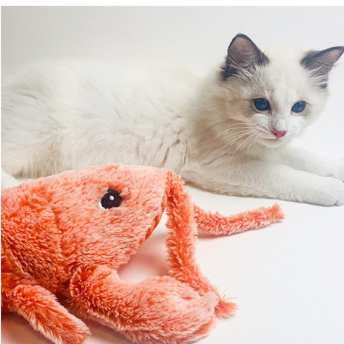 best Pet Toys Electric Jumping Shrimp USB Charging Simulation Lobster Funny Cat Plush Pets Toy Pet Toys Electric Jumping Shrimp shop online at M2K Trends for Pet Toys Electric Jumping Shrimp