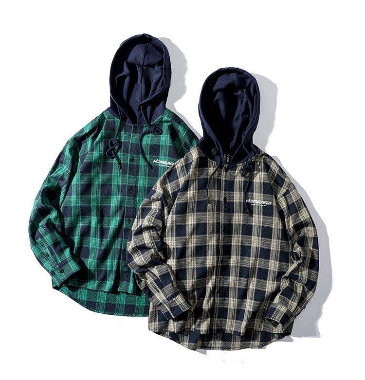 best Plaid Shirt Mens Long Sleeved Korean Style Loose Lining Sweater 0 shop online at M2K Trends for