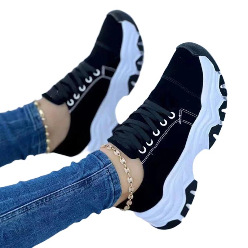 best Platform Sport Flats Shoes Lace-up Sneaker Outdoor Walking Casual Shoes Women Shoes shop online at M2K Trends for