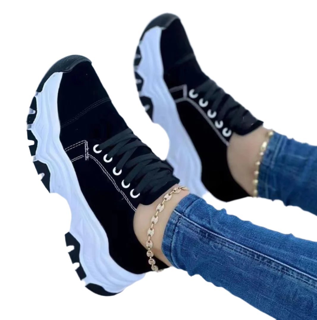 best Platform Sport Flats Shoes Lace-up Sneaker Outdoor Walking Casual Shoes Women Shoes shop online at M2K Trends for