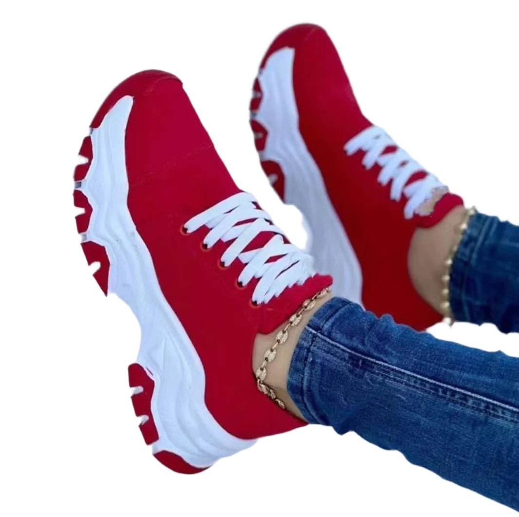 best Platform Sport Flats Shoes Lace-up Sneaker Outdoor Walking Casual Shoes Women Shoes shop online at M2K Trends for