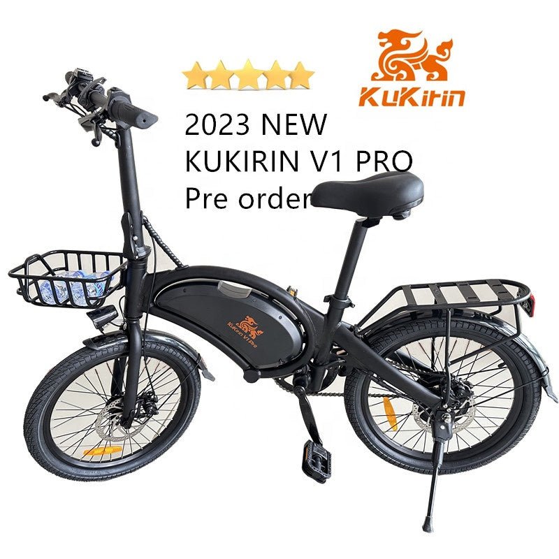 best Pre order Duty Free Kukirin V1 PRO 20 Inch Fat tire Folding Electric Moped Bike 48V 350W 45KM/H bicycle electric bike europe shop online at M2K Trends for