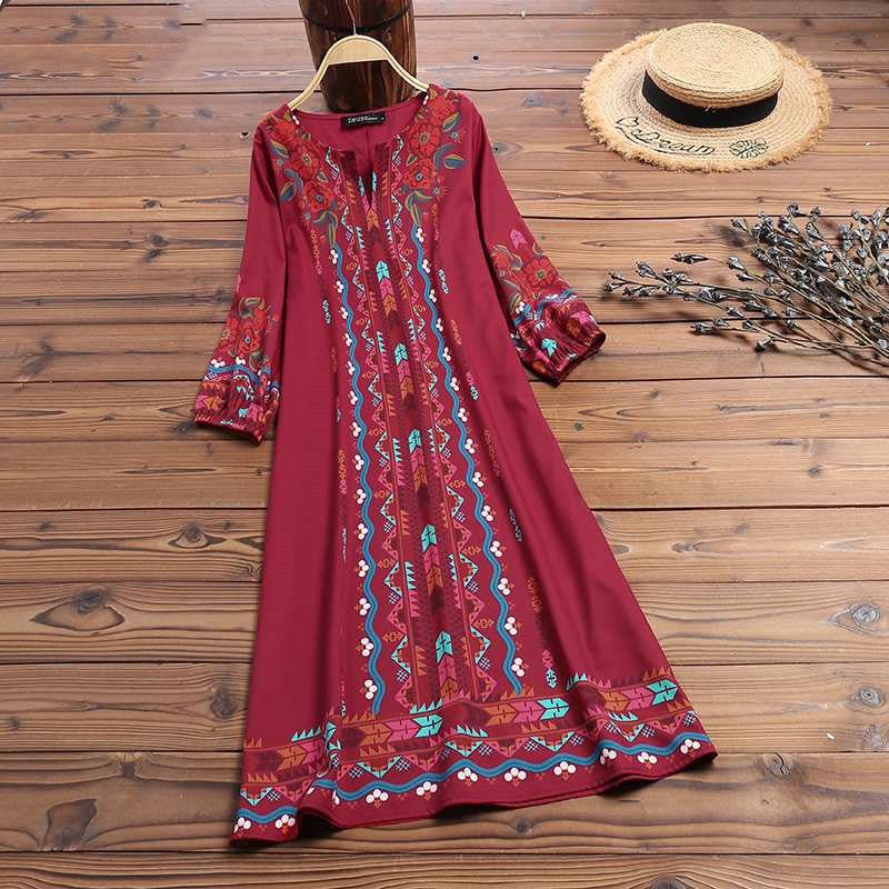 best Printed casual tunic dress bohemian Blouse shop online at M2K Trends for