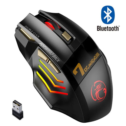 best Rechargeable Wireless Mouse Bluetooth Gamer Gaming Mouse Computer Ergonomic Mause With Backlight RGB Silent Mice For Laptop PC shop online at M2K Trends for Wireless