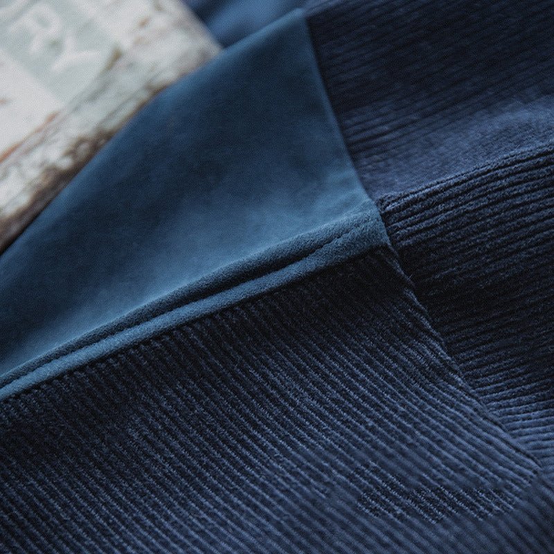 best Retro Corduroy Suede Stitching Sweater Autumn And Winter Stacking Pocket Ins Hoodless Jacket 0 shop online at M2K Trends for