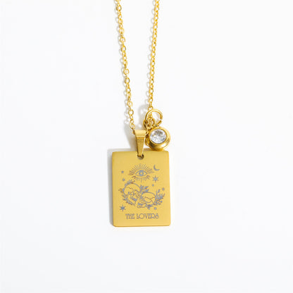 best Retro Tarot Simple Line Necklace For Women 0 shop online at M2K Trends for