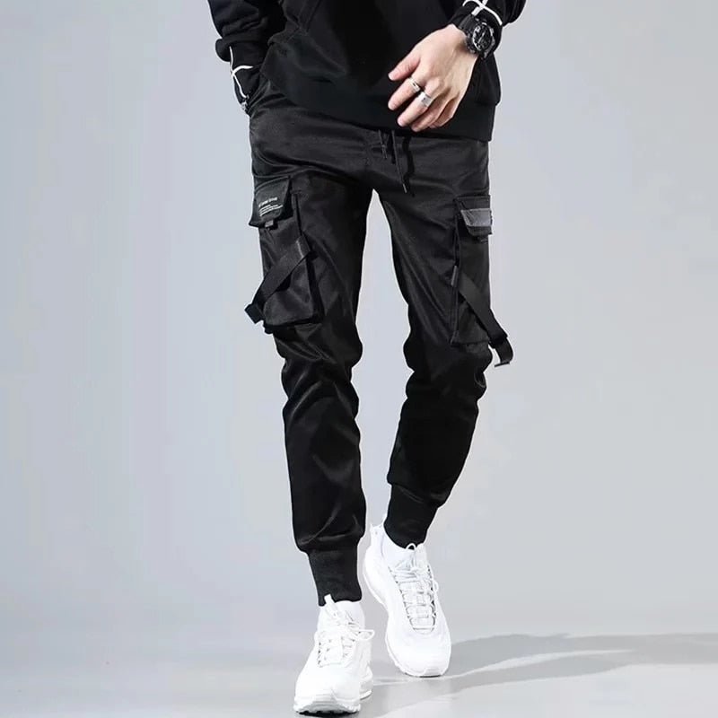 best Ribbons Harem Joggers Men Cargo Pants Streetwear 2022 Hip Hop Casual Pockets Track Pants Male Harajuku Fashion Trousers 0 shop online at M2K Trends for mens pants