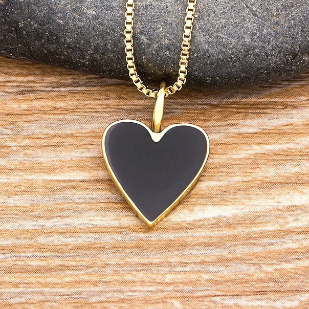 best Romantic Heart Couple Necklace 5 Colors Simple Valentine&#39;s Day Sweater Chain Best Friend Lovers Wedding Party Gift Jewelry 0 shop online at M2K Trends for