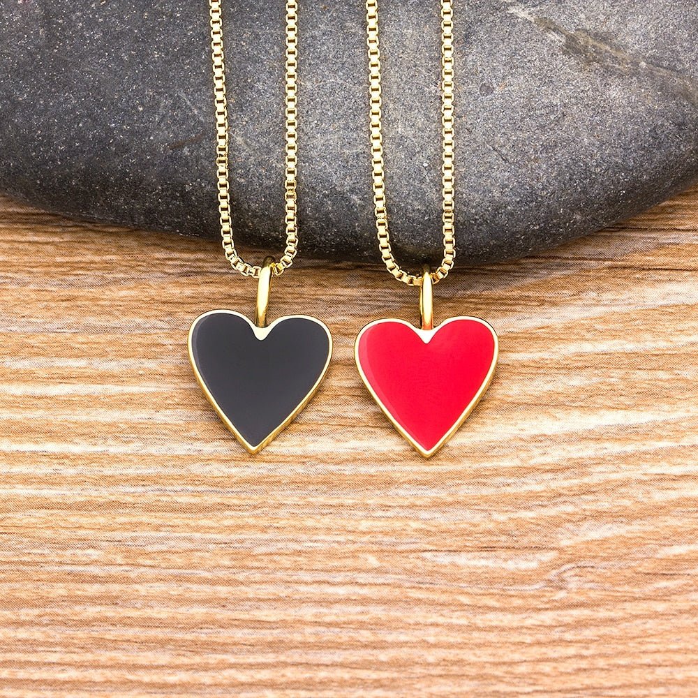 best Romantic Heart Couple Necklace 5 Colors Simple Valentine&#39;s Day Sweater Chain Best Friend Lovers Wedding Party Gift Jewelry 0 shop online at M2K Trends for