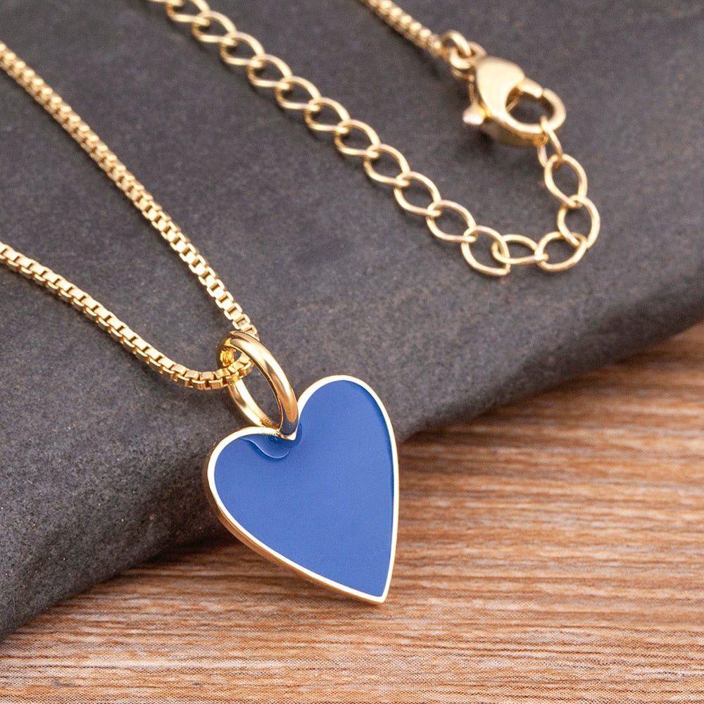 best Romantic Heart Couple Necklace 5 Colors Simple Valentine&#39;s Day Sweater Chain Best Friend Lovers Wedding Party Gift Jewelry 0 shop online at M2K Trends for