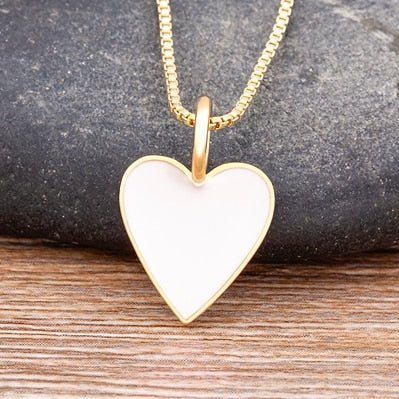best Romantic Heart Couple Necklace 5 Colors Simple Valentine&#39;s Day Sweater Chain Best Friend Lovers Wedding Party Gift Jewelry 0 shop online at M2K Trends for