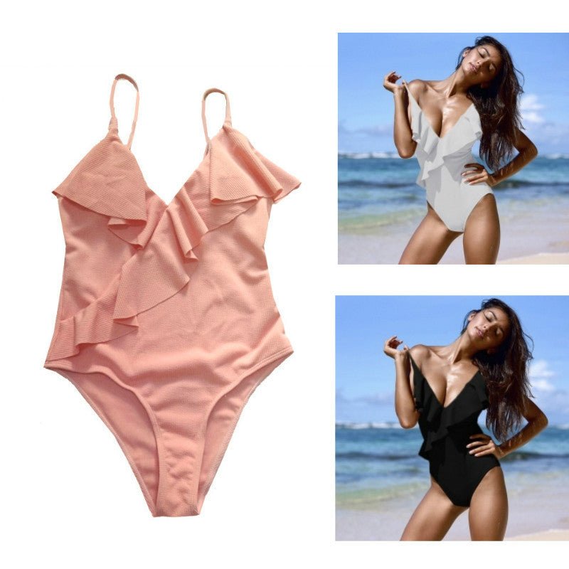 best Ruffled one-piece swimsuit Clothing shop online at M2K Trends for beachwear