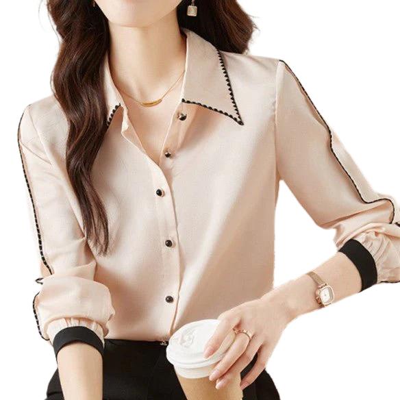 best Satin Lapel Shirt Top For Women 0 shop online at M2K Trends for