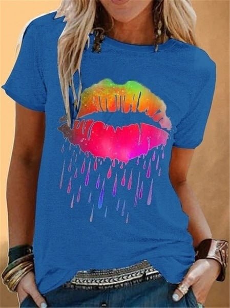 best Sexy lips daisy print tops women's tops Women's T-Shirt | Fruit of the Loom L393 shop online at M2K Trends for T-Shirts