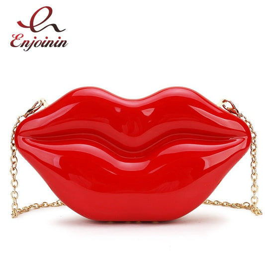 best Sexy Red Lips Design Women Party Clutch Evening Bag Dazzling Female Chain Bag Crossbody Bag Purses and Handbags Pouch Fashion 0 shop online at M2K Trends for