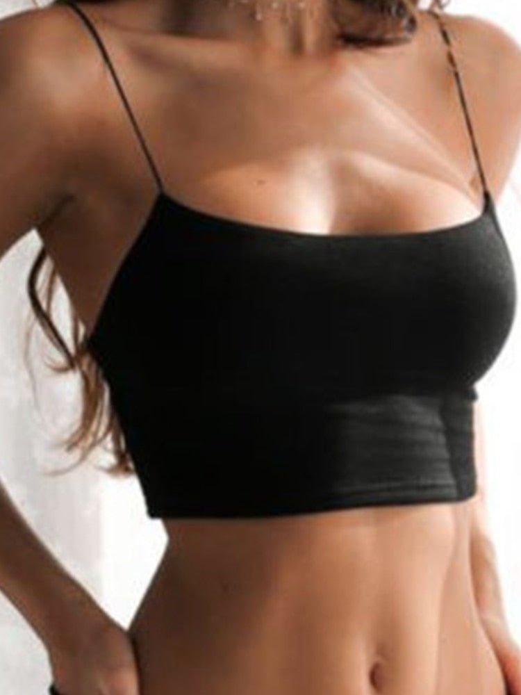 best Sexy Tank Top Black Halter Crop Tops Women Summer Camis Backless Camisole Fashion Casual Tube Top Female Sleeveless Cropped Vest 0 shop online at M2K Trends for