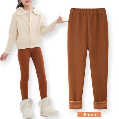 best SheeCute Girls Winter Warm Pants Kids Fleece Lined Leggings for 3-11 Years SCW7101 shop online at M2K Trends for