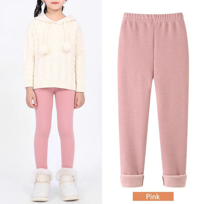 best SheeCute Girls Winter Warm Pants Kids Fleece Lined Leggings for 3-11 Years SCW7101 shop online at M2K Trends for