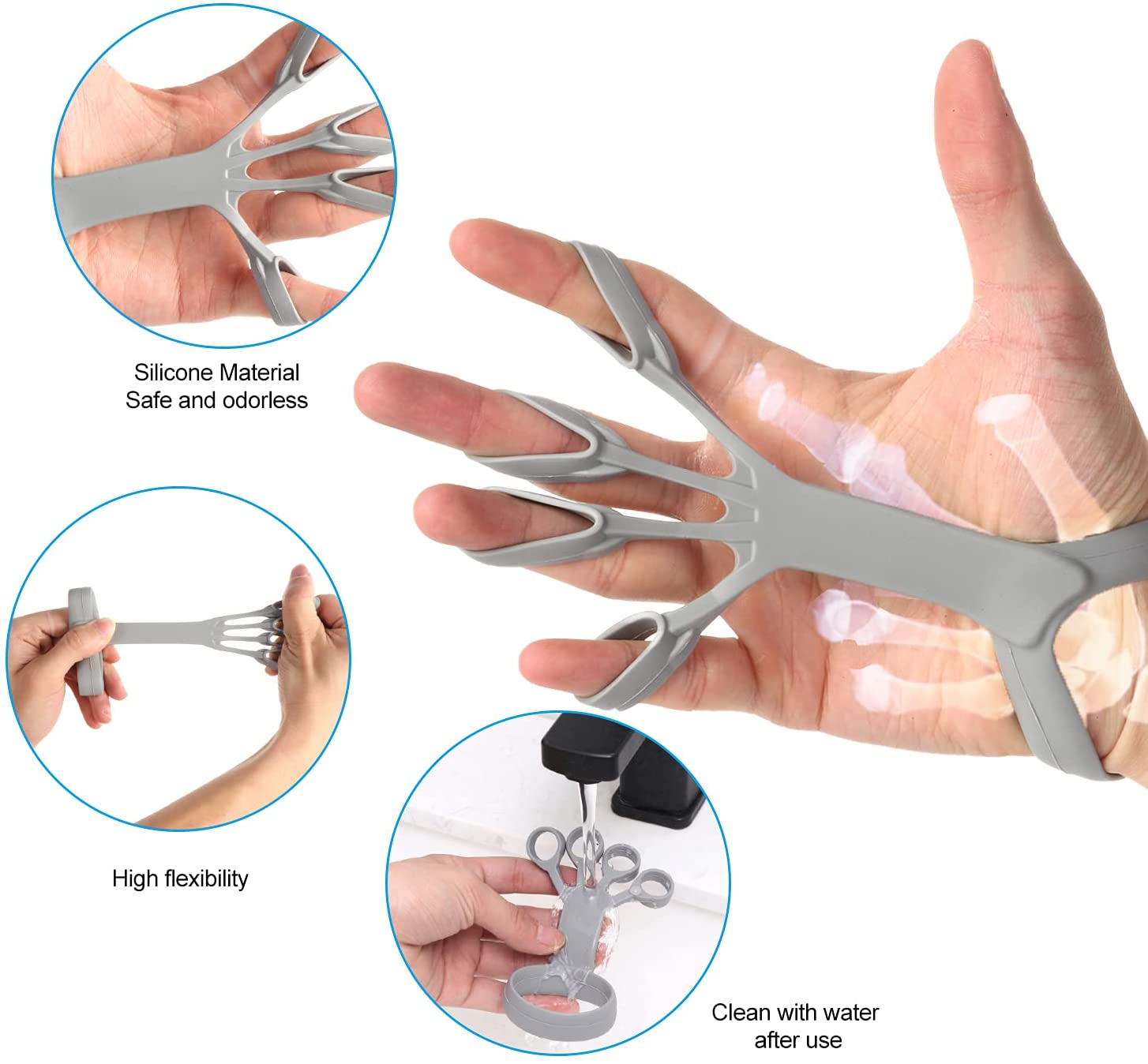 best Silicone Grip Device Finger Exercise Stretcher Arthritis Hand Grip Trainer Strengthen Rehabilitation Training To Relieve Pain 0 shop online at M2K Trends for