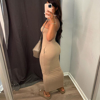 best Simenual Wrap Chest Solid Basic Tight Fitted Maxi Dresses Pocket Baddie Clothes Fashion Clubwear Bodycon Long Dress 2021 Summer 0 shop online at M2K Trends for