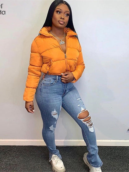 best Sisterlinda Popular Neon Loose Jacket Womens Coats Autumn Winter Thick Warm Tops Street Casual Wear Ladies Padded Short Jackets 0 shop online at M2K Trends for