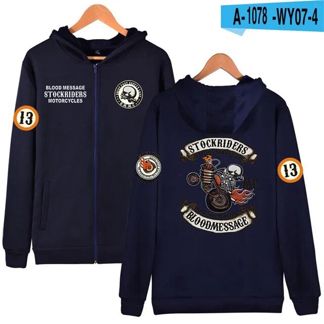 best Skull Stockriders Motorcycle Sweatshirts Hoodie Men/Women skull locomotive Sweatshirt Hoodies Streetwear Harajuku Jacket Coat shop online at M2K Trends for