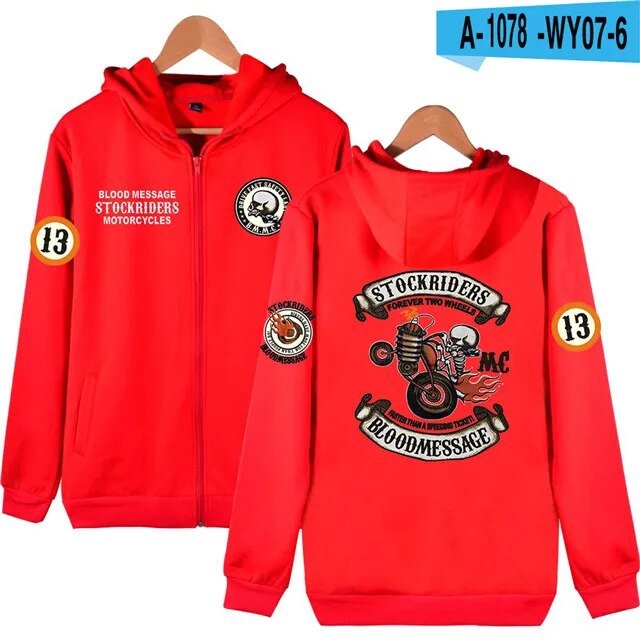 best Skull Stockriders Motorcycle Sweatshirts Hoodie Men/Women skull locomotive Sweatshirt Hoodies Streetwear Harajuku Jacket Coat shop online at M2K Trends for