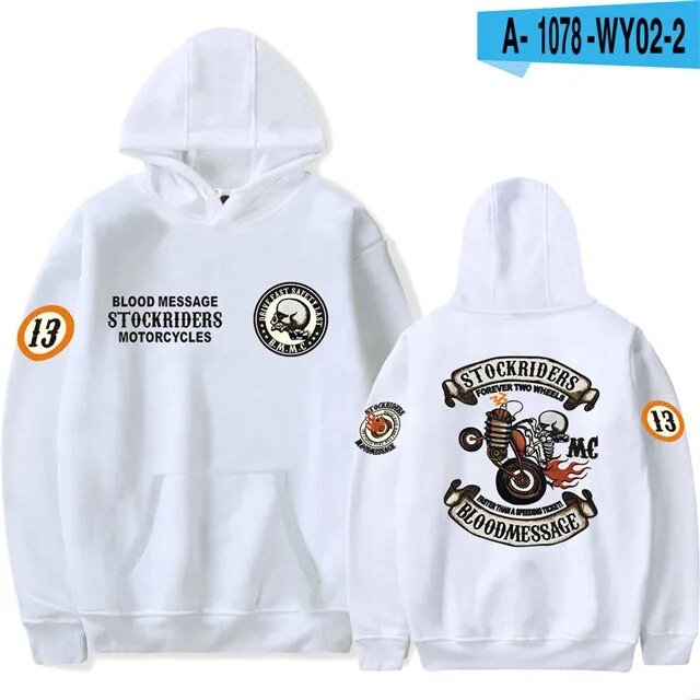 best Skull Stockriders Motorcycle Sweatshirts Hoodie Men/Women skull locomotive Sweatshirt Hoodies Streetwear Harajuku Jacket Coat shop online at M2K Trends for