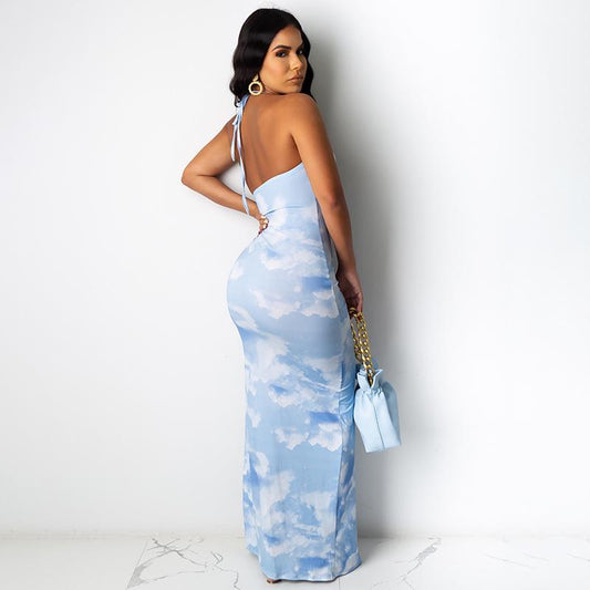 best Sleeveless Backless Slim Halter Dress shop online at M2K Trends for backless