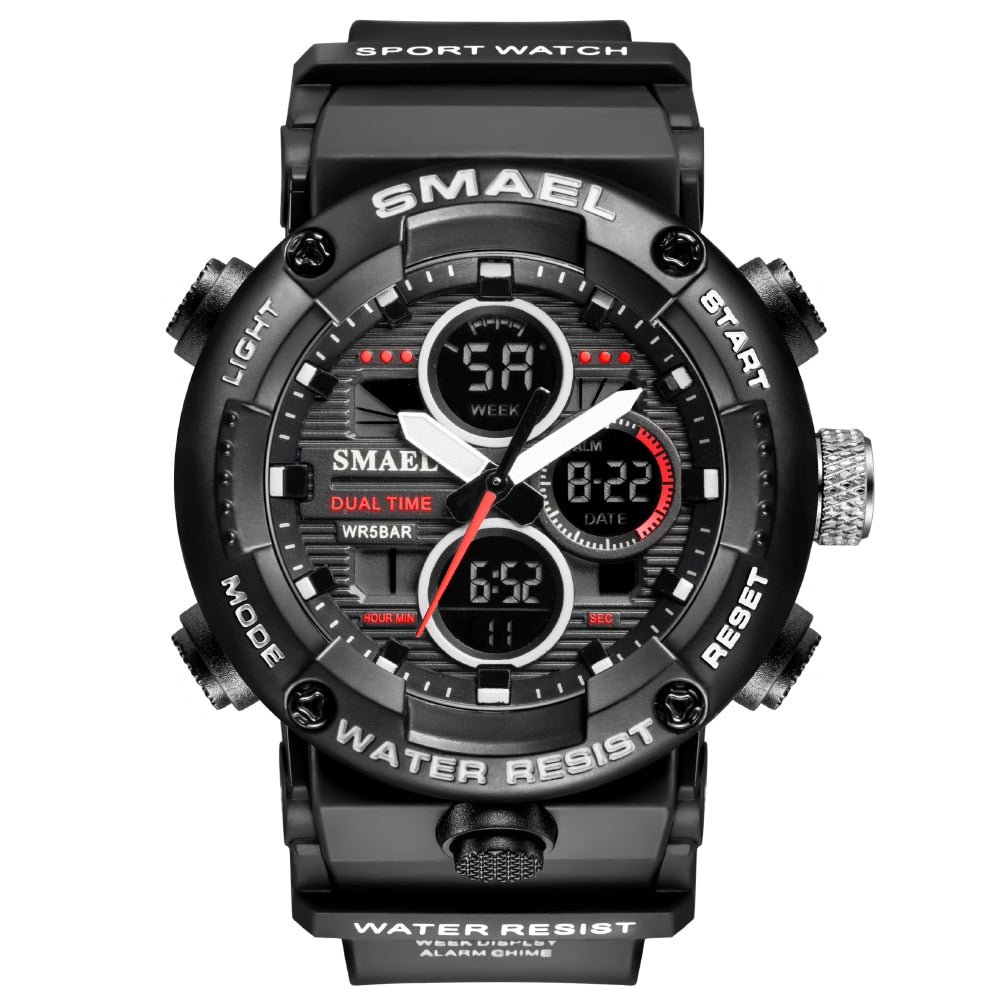 best SMAEL Sport Watch Men Waterproof LED Digital Watches Stopwatch Big Dial Clock For Male 8038 relogio masculino Men Watches Quartz Jewelry & Watches shop online at M2K Trends for Black Watch