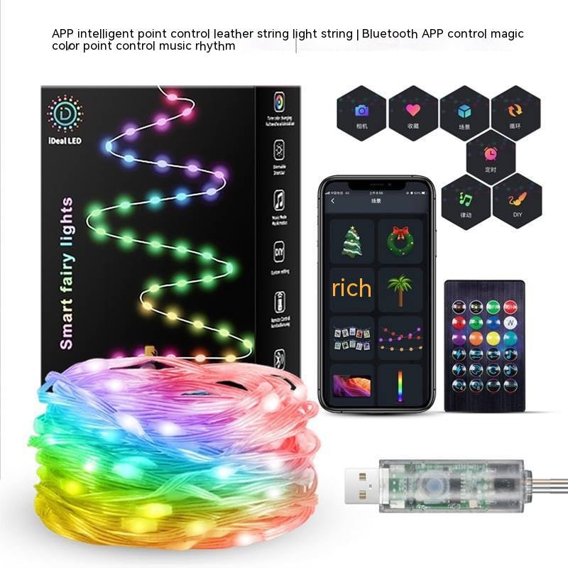 best Smart Point Control Voice Control Lighting Chain Mobile Phone Bluetooth APP Control 0 shop online at M2K Trends for