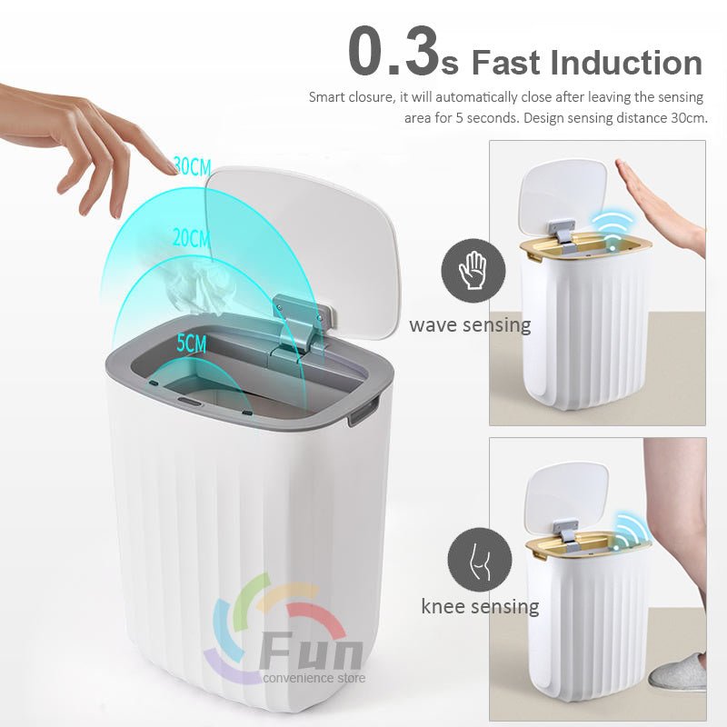 best Smart Trash Can With Lid For Bedroom And Living Room Kitchen Storage Box Trash Can Induction Small Car Box Automatic Smart Dustbin Smart Trash Bin 0 shop online at M2K Trends for smart